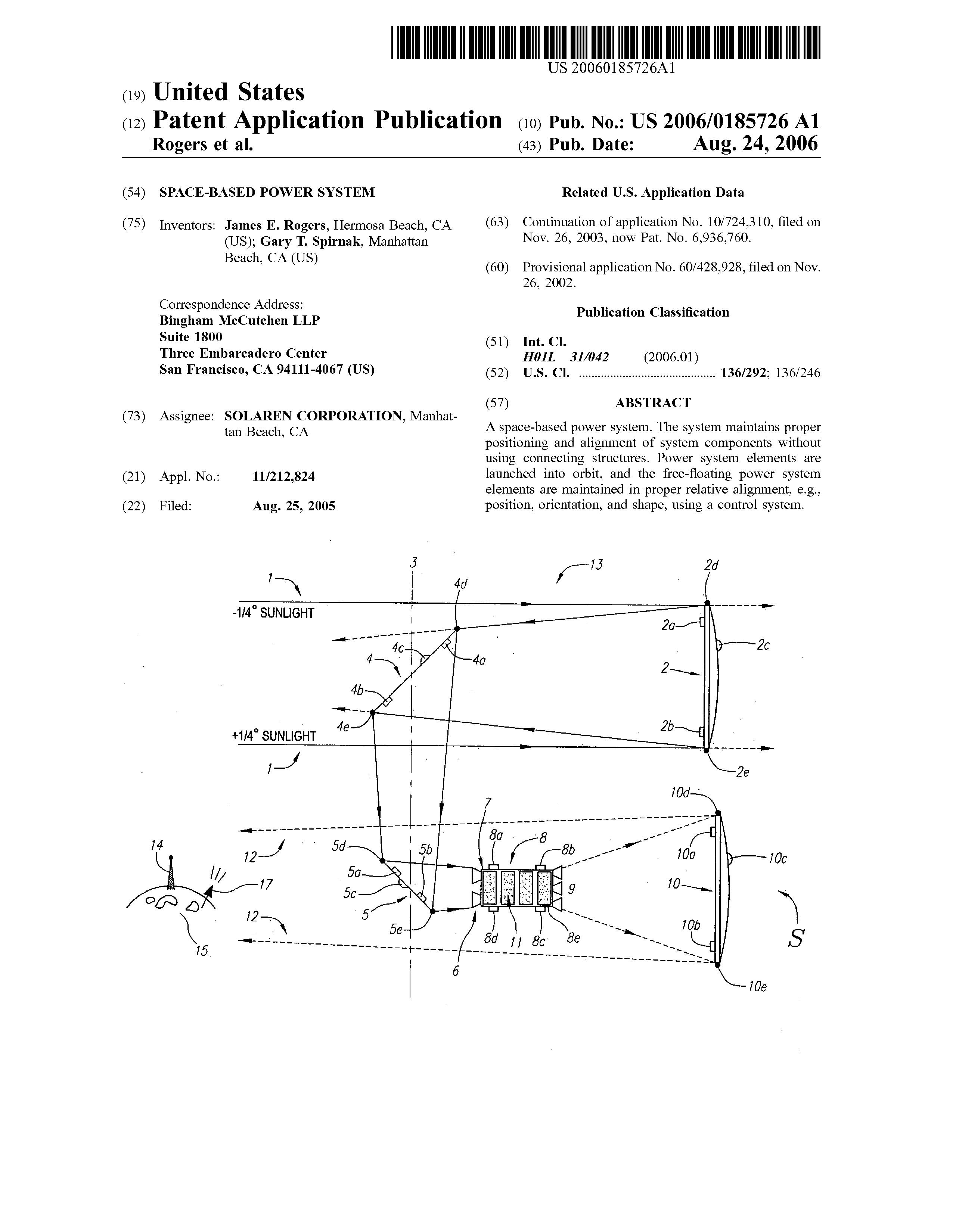 Space-Based Power System Patent Figure
